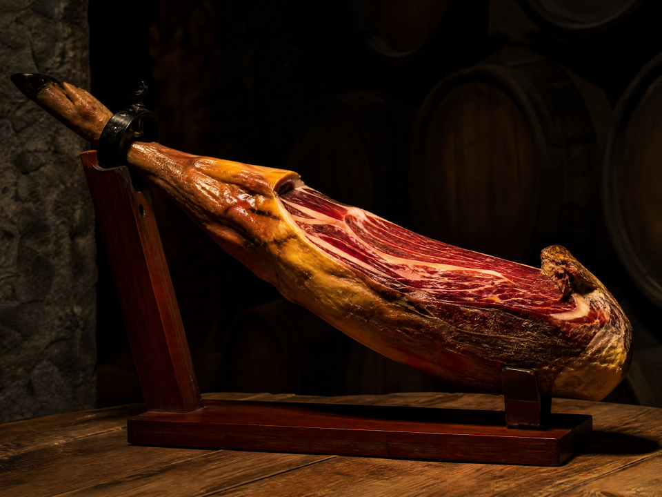 Jamón Denominación Origen Teruel bodega — Restaurante Casa Agustín