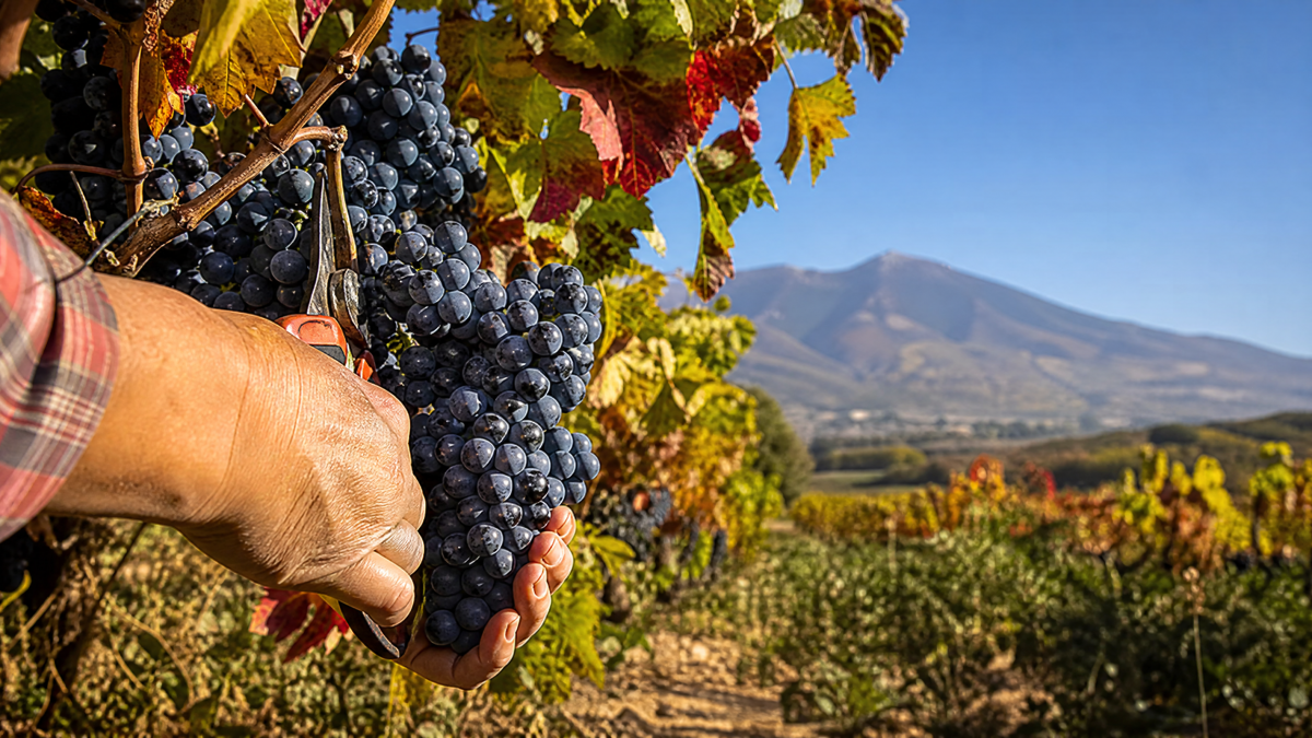 Uva Garnacha vendimia Campo de Borja Moncayo — Restaurante Casa Agustín